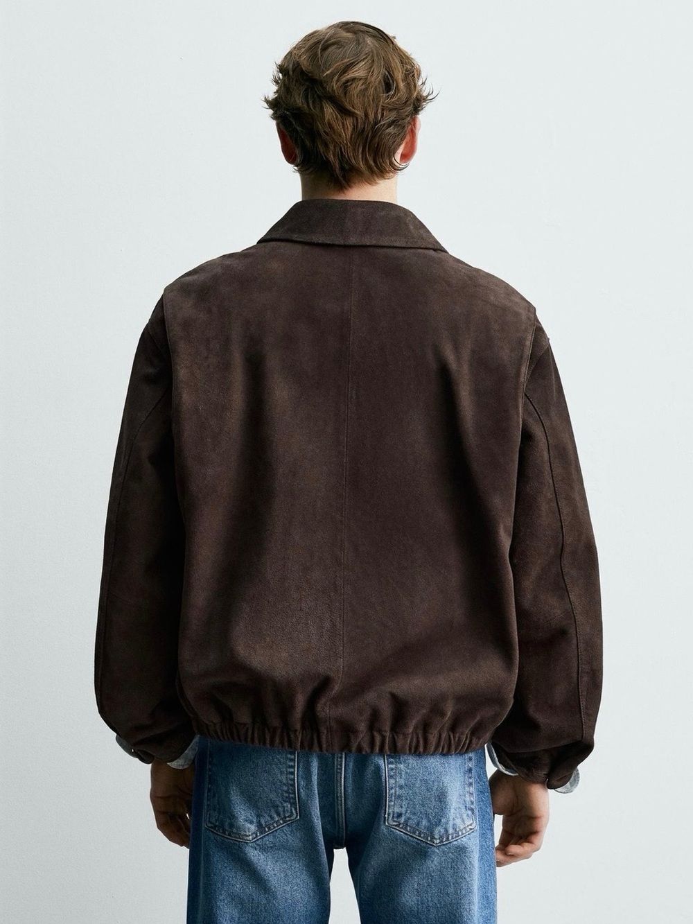 Zara x Aaron Levine Suede Leather zip -Front Jacket-size M (BNWT) - Picture 5 of 12